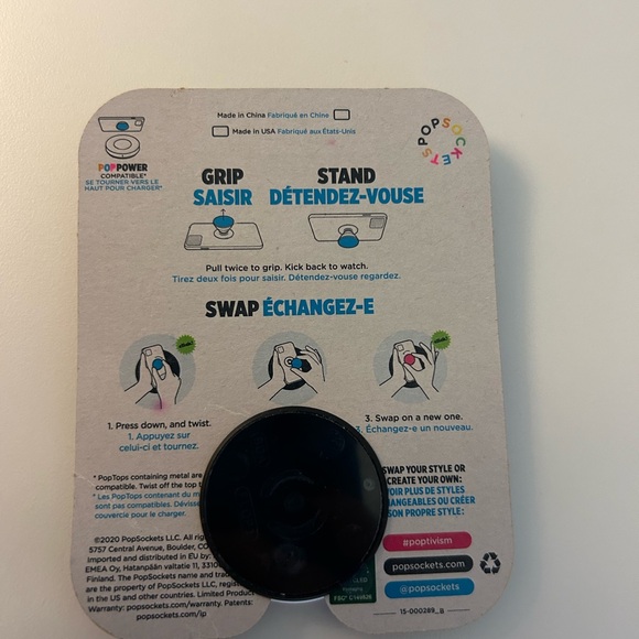 Printed Rattan Pattern Pop-socket NWT - Picture 2 of 2